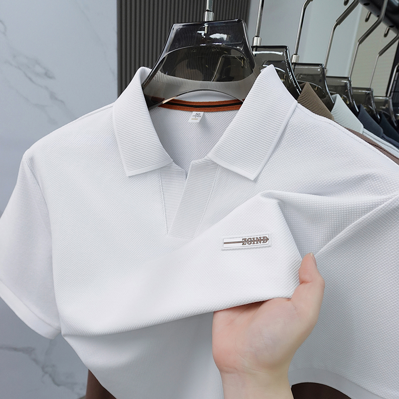 Men Solid Color Pique Cotton P - огляд і ціна Polo Shirt Pique