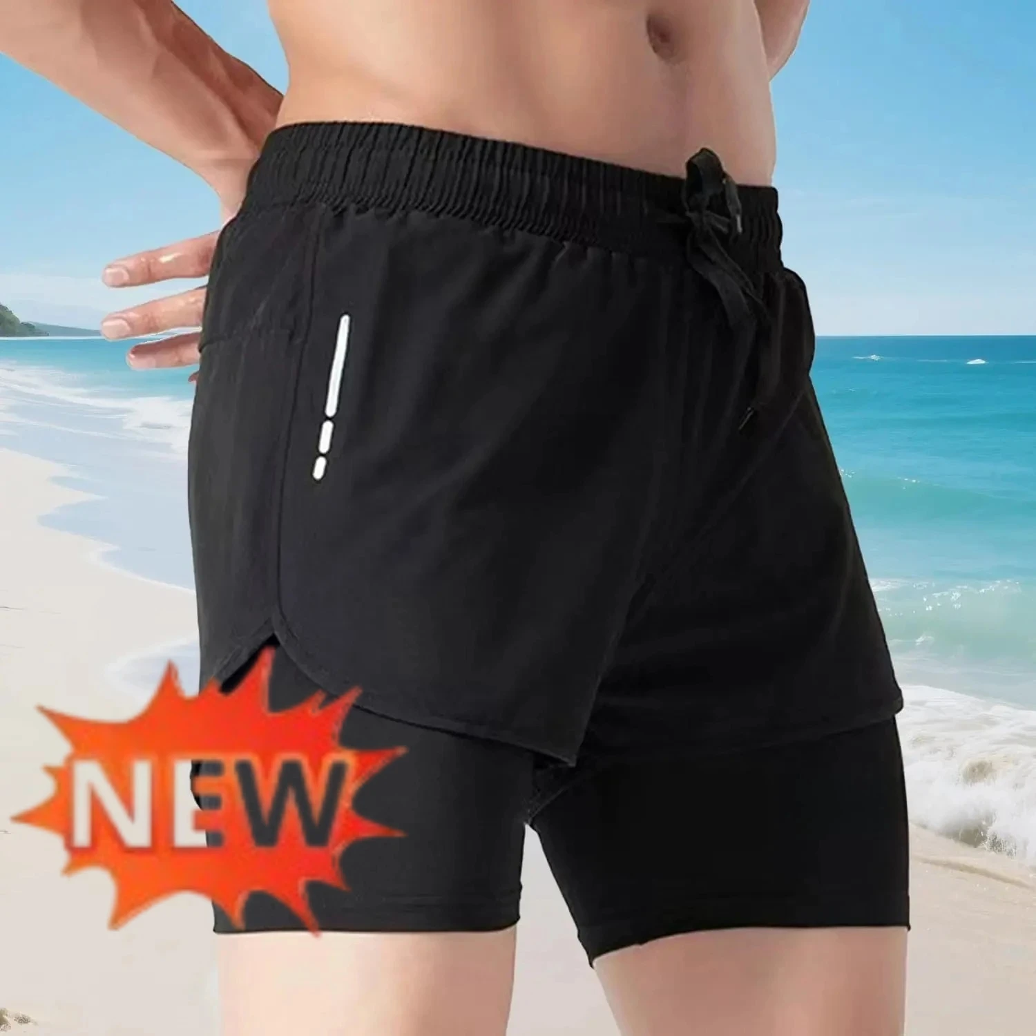 Men's 2‑in‑1 Swim Trunks Quick - огляд і ціна Swim Trunk Quick Dry